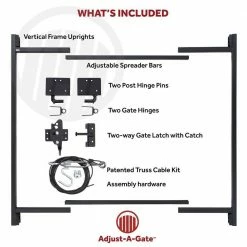 Adjust-A-Gate Original Series 60 in. - 96 in. wide gate opening, Steel Gate Frame Kit 11 Adjust-A-Gate Original Series 60 in. - 96 in. wide gate opening, Steel Gate Frame Kit -Biggie Sales adjust a gate fence hardware ag60 36 44 1000