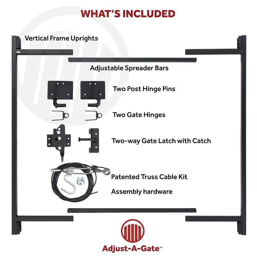 Adjust-A-Gate Original Series 60 in. - 96 in. wide gate opening, Steel Gate Frame Kit 7 Adjust-A-Gate Original Series 60 in. - 96 in. wide gate opening, Steel Gate Frame Kit - Image 5