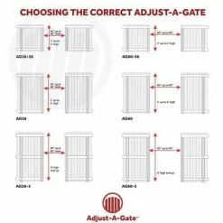 Adjust-A-Gate Original Series 60 in. - 96 in. wide gate opening, Steel Gate Frame Kit 10 Adjust-A-Gate Original Series 60 in. - 96 in. wide gate opening, Steel Gate Frame Kit -Biggie Sales adjust a gate fence hardware ag60 40 1000