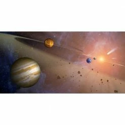 Biggies Asteroid View - Weather Proof Scene for Window Wells or Wall Mural - 100 in. x 60 in.