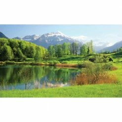 Biggies Lake View - Weather Proof Scene for Window Wells or Wall Mural - 120 in. x 60 in