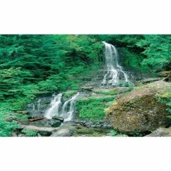 Biggies Waterfall View - Weather Proof Scene for Window Wells or Wall Mural - 100 in. x 60 in.