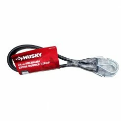 Husky 3/4 in. x 24 in. EPDM Rubber Tie-Down Strap With Steel Hook