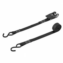Husky 15 ft. x 1 in. Ratchet Tie-Down Strap with S-Hook -Biggie Sales blacks husky ratchet straps fh0867 31 1000