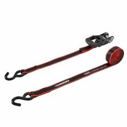 Husky 16 ft. x 1.25 in. Ratchet Tie-Down Straps with S-Hook (2-Pack) -Biggie Sales blacks husky ratchet straps fh0935e 31 1000