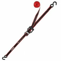 Husky 16 ft. x 1.25 in. Ratchet Tie-Down Straps with S-Hook (2-Pack) -Biggie Sales blacks husky ratchet straps fh0935e 40 1000