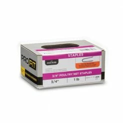 PRO-FIT 3/4 in. Hot Dipped Galvanized Poultry Net Staple 1 lb. (413-Count) -Biggie Sales metallics pro fit composite fasteners 51038 4f 1000