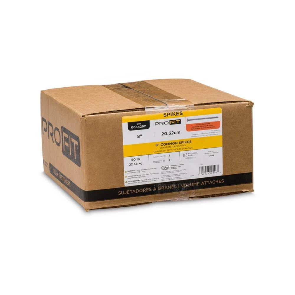 PRO-FIT 8 in. 50 lbs. Hot Dipped Galvanized Common Spike Nail (200-Count) 6 PRO-FIT 8 in. 50 lbs. Hot Dipped Galvanized Common Spike Nail (200-Count) - Image 4