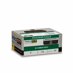 PRO-FIT 2 in. (6D) Brite Smooth Common Nail 1 lb. (161-Count) -Biggie Sales pro fit common nails 53138 1f 1000