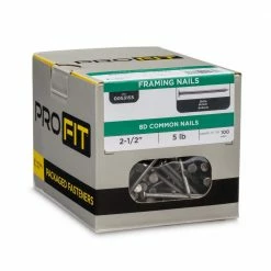 PRO-FIT 2-1/2 in. (8D) Brite Smooth Common Nail 5 lbs. (500-Count) -Biggie Sales pro fit common nails 53155 1f 1000