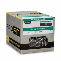 PRO-FIT 3 in. (10D) Brite Smooth Common Nail 5 lbs. (325-Count) 11 PRO-FIT 3 in. (10D) Brite Smooth Common Nail 5 lbs. (325-Count) -Biggie Sales pro fit common nails 53175 1f 1000