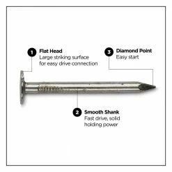 PRO-FIT 3-1/2 in. (16D) Brite Smooth Common Nail 25 lbs. (1150-Count) 10 PRO-FIT 3-1/2 in. (16D) Brite Smooth Common Nail 25 lbs. (1150-Count) -Biggie Sales pro fit common nails 53199 4f 1000