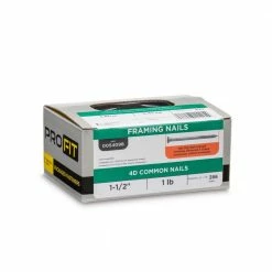 PRO-FIT 1-1/2 in. (4D) Hot Dipped Galvanized Smooth Common Nail 1 lb. (348-Count) 11 PRO-FIT 1-1/2 in. (4D) Hot Dipped Galvanized Smooth Common Nail 1 lb. (348-Count) -Biggie Sales pro fit common nails 54098 1f 1000