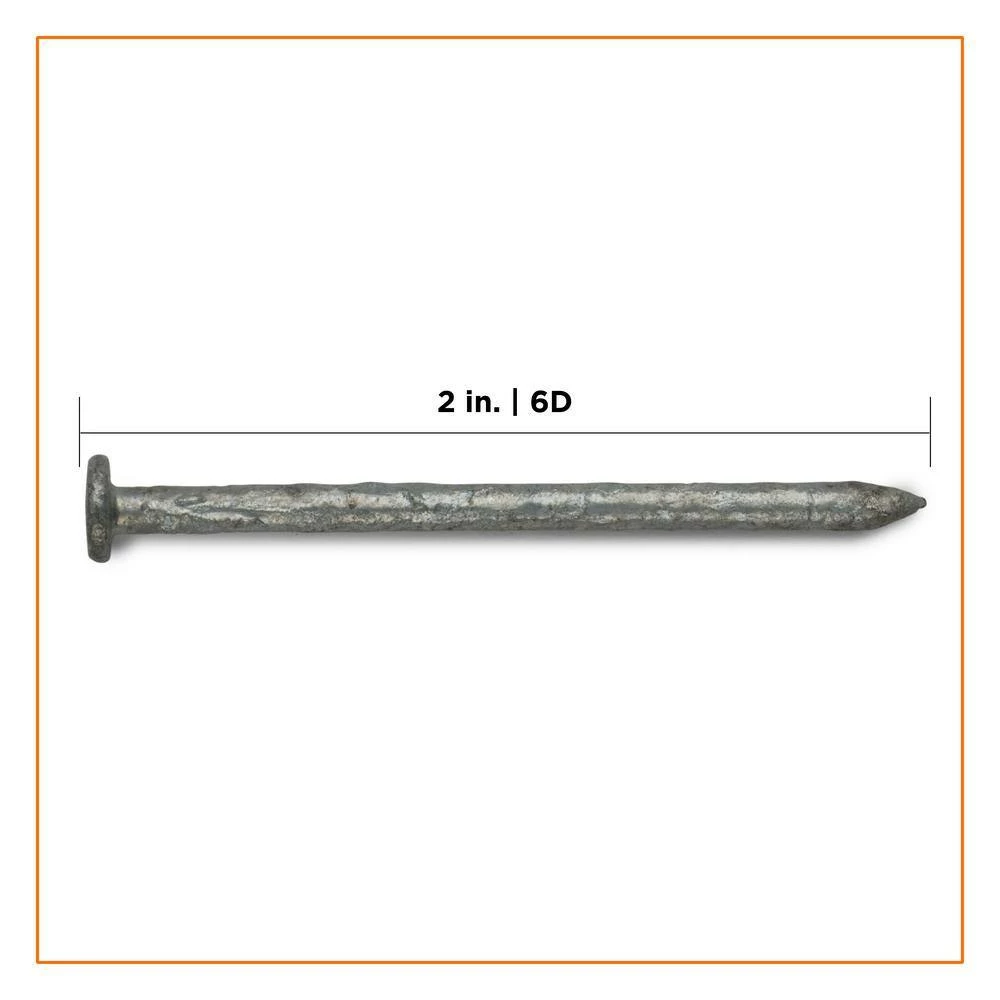 PRO-FIT 2 in. (6D) Hot Dipped Galvanized Smooth Common Nail 5 lbs. (830-Count) 4 PRO-FIT 2 in. (6D) Hot Dipped Galvanized Smooth Common Nail 5 lbs. (830-Count) - Image 2