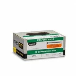 PRO-FIT 2-1/2 in. (8D) Hot Dipped Galvanized Smooth Common Nail 1 lb. (93-Count) -Biggie Sales pro fit common nails 54158 1f 1000