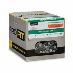PRO-FIT 3 in. (10D) Hot Dipped Galvanized Smooth Common Nail 5 lbs. (315-Count) -Biggie Sales pro fit common nails 54175 1f 1000