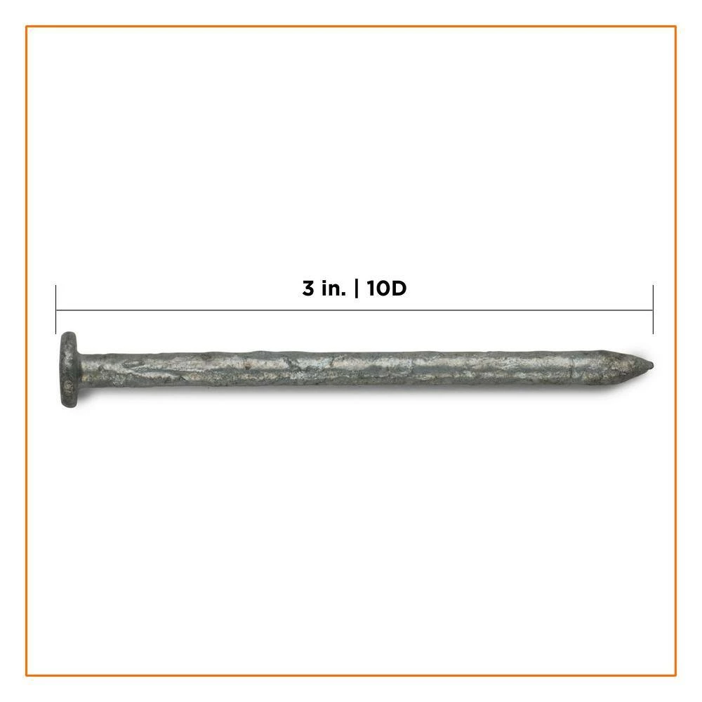 PRO-FIT 3 in. Hot Dipped Galvanized Smooth Common Nail 25 lbs. (1575-Count) 4 PRO-FIT 3 in. Hot Dipped Galvanized Smooth Common Nail 25 lbs. (1575-Count) - Image 2