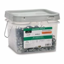 PRO-FIT 3-1/2 in. (16D) Hot Dipped Galvanized Smooth Common Nail 25 lbs. (1125-Count) -Biggie Sales pro fit common nails 54199 1f 1000