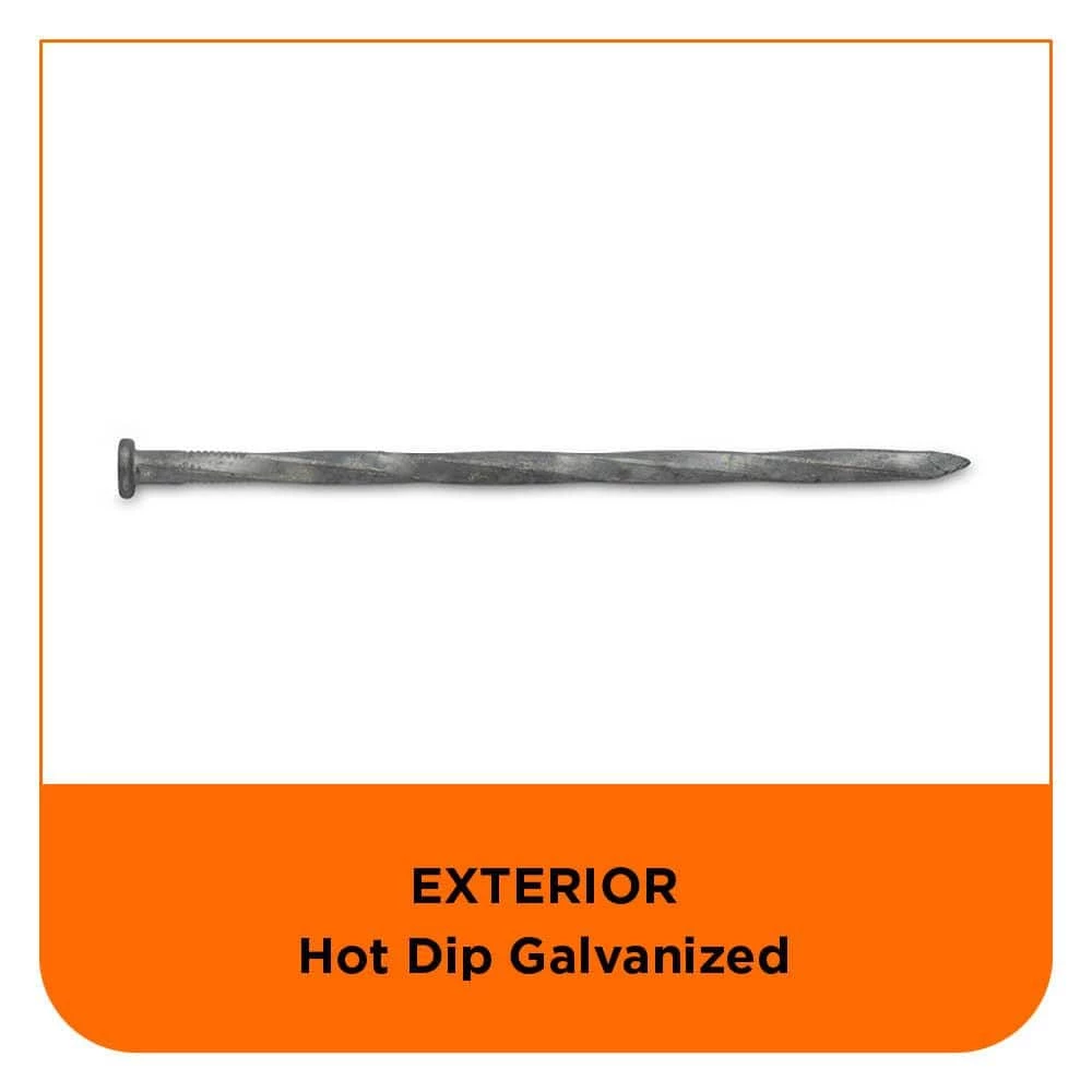 PRO-FIT 6 in. Hot Dipped Galvanized Spiral Landscape Spike 5 lbs. (65-Count) 7 PRO-FIT 6 in. Hot Dipped Galvanized Spiral Landscape Spike 5 lbs. (65-Count) - Image 5