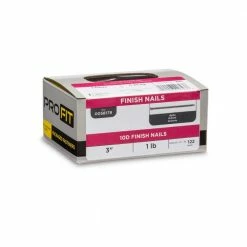 PRO-FIT 3 in. (10D) Brite Finish Nail 1 lb. (122-Count) -Biggie Sales pro fit finishing nails 58178 1f 1000