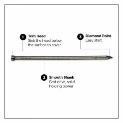 PRO-FIT 3 in. (10D) Brite Finish Nail 1 lb. (122-Count) -Biggie Sales pro fit finishing nails 58178 4f 1000