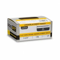 PRO-FIT 1-1/2 in. Brite Ring Shank Underlayment Nail 1 lb. (310-Count) -Biggie Sales pro fit flooring nails 84098 1f 1000