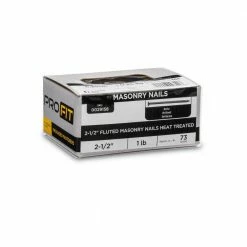 PRO-FIT 2-1/2 in. (8D) Brite Fluted Masonry Nail 1 lb. (73-Count) -Biggie Sales pro fit framing nails 29158 1f 1000
