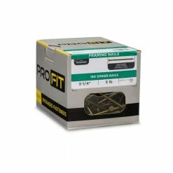 PRO-FIT 3-1/4 in. (16D) Vinyl Coated Sinker 5 lbs. (310-Count) -Biggie Sales pro fit framing nails 65195 1f 1000