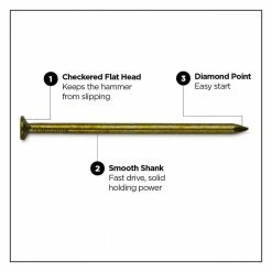 PRO-FIT 3-1/4 in. (16D) Vinyl Coated Sinker 5 lbs. (310-Count) -Biggie Sales pro fit framing nails 65195 4f 1000