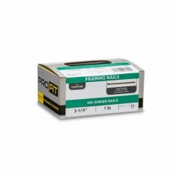 PRO-FIT 3-1/4 in. (16D) Vinyl Coated Sinker 1 lb. (62-Count) -Biggie Sales pro fit framing nails 65198 1f 1000