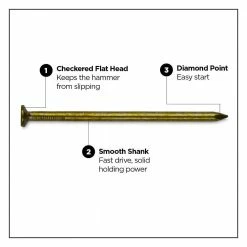 PRO-FIT 3-1/4 in. (16D) Vinyl Coated Sinker 1 lb. (62-Count) -Biggie Sales pro fit framing nails 65198 4f 1000