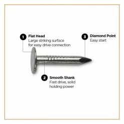 PRO-FIT 1-1/4 in. Electro Galvanized Roofing Nail 25 lbs. (5225-Count) -Biggie Sales pro fit roofing nails 132079 4f 1000