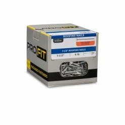 PRO-FIT 1-1/2 in. Electro-Galvanized Metal Roofing Nails (5 lbs./Box) 11 PRO-FIT 1-1/2 in. Electro-Galvanized Metal Roofing Nails (5 lbs./Box) -Biggie Sales pro fit roofing nails 132095 1f 1000