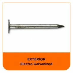 PRO-FIT 1-1/2 in. Electro-Galvanized Metal Roofing Nails (5 lbs./Box) 12 PRO-FIT 1-1/2 in. Electro-Galvanized Metal Roofing Nails (5 lbs./Box) -Biggie Sales pro fit roofing nails 132095 44 1000