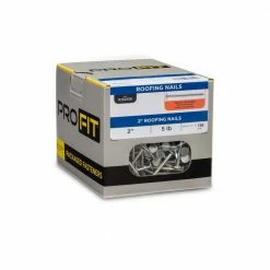 PRO-FIT 2 in. Electro-Galvanized Metal Roofing Nails - 5 lbs./Box -Biggie Sales pro fit roofing nails 132135 1f 1000