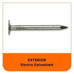 PRO-FIT 2 in. Electro-Galvanized Metal Roofing Nails - 25 lbs./Pail 12 PRO-FIT 2 in. Electro-Galvanized Metal Roofing Nails - 25 lbs./Pail -Biggie Sales pro fit roofing nails 132139 44 1000