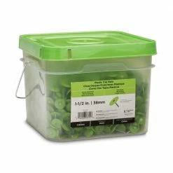 PRO-FIT 1-1/2 in. Electro Galvanized Ring Shank Nail with Plastic Cap (2000-Count) -Biggie Sales pro fit roofing nails 135091 1f 1000