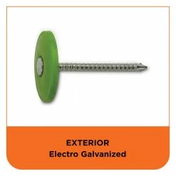 PRO-FIT 1-1/2 in. Electro Galvanized Ring Shank Nail with Plastic Cap (2000-Count) -Biggie Sales pro fit roofing nails 135091 44 1000