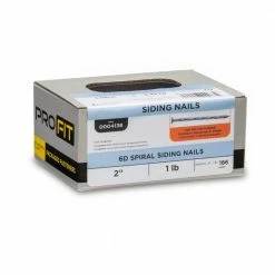 PRO-FIT 2 in. (6D) Hot Dipped Galvanized Spiral Siding Nail 1 lb. (186-Count) -Biggie Sales pro fit siding nails 4138 1f 1000