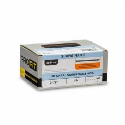 PRO-FIT 2-1/2 in. (8D) Hot Dipped Galvanized Spiral Siding Nail 1 lb. (145-Count) -Biggie Sales pro fit siding nails 4158 1f 1000
