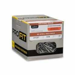 PRO-FIT 2-1/2 in. (8D) Hot Dipped Galvanized Spiral Deck Nail 5 lbs. (650-Count) 11 PRO-FIT 2-1/2 in. (8D) Hot Dipped Galvanized Spiral Deck Nail 5 lbs. (650-Count) -Biggie Sales pro fit specialty nails 10155 1f 1000