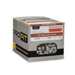 PRO-FIT 3-1/2 in. (16D) Hot Dipped Galvanized Spiral Deck Nail 5 lbs. (295-Count) -Biggie Sales pro fit specialty nails 10195 1f 1000