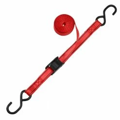 Husky 10 ft. x 1 in. Cam Buckle Tie-Down (Red) Straps with S Hook (4-Pack) 13 Husky 10 ft. x 1 in. Cam Buckle Tie-Down (Red) Straps with S Hook (4-Pack) -Biggie Sales reds pinks husky cam buckle lashing straps fh0898t 66 1000