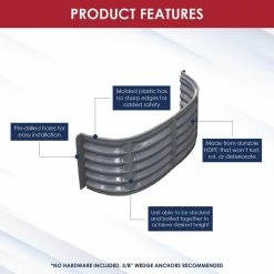 SHAPE PRODUCTS 37 in. W x 12 in. D x 12 in. H Straight Plastic Area Window Well -Biggie Sales shape products window wells accessories 3712awe 1f 1000