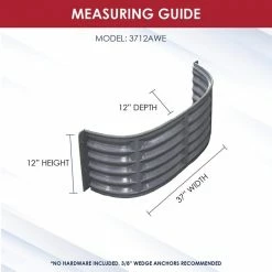 SHAPE PRODUCTS 37 in. W x 12 in. D x 12 in. H Straight Plastic Area Window Well -Biggie Sales shape products window wells accessories 3712awe 4f 1000