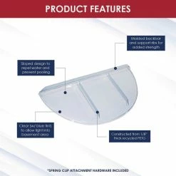 SHAPE PRODUCTS 37 in. W x 16 in. D x 2-1/2 in. H Economy Round Flat Window Well Cover 10 SHAPE PRODUCTS 37 in. W x 16 in. D x 2-1/2 in. H Economy Round Flat Window Well Cover -Biggie Sales shape products window wells accessories 3716cmt 1f 1000