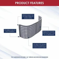 SHAPE PRODUCTS 37 in. W x 12 in. D x 18 in. H Straight Plastic Area Window Well -Biggie Sales shape products window wells accessories 3718awe 1f 1000