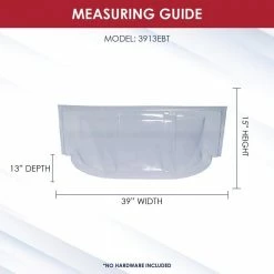 SHAPE PRODUCTS 39 in. W x 13 in. D x 15 in. H Economy Straight Bubble Window Well Cover -Biggie Sales shape products window wells accessories 3913ebt 4f 1000