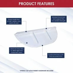 SHAPE PRODUCTS 39 in. W x 13 in. D x 2-1/2 in. H Economy Straight Flat Window Well Cover -Biggie Sales shape products window wells accessories 3913fegc 44 1000