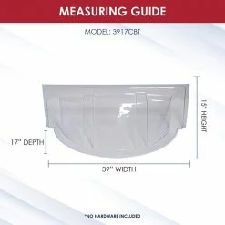 SHAPE PRODUCTS 39 in. W x 17 in. D x 15 in. H Economy Round Bubble Window Well Cover -Biggie Sales shape products window wells accessories 3917cbt 4f 1000